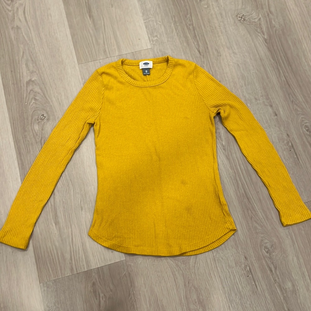 Old Navy Mustard Long Sleeve Shirt Women’s XS